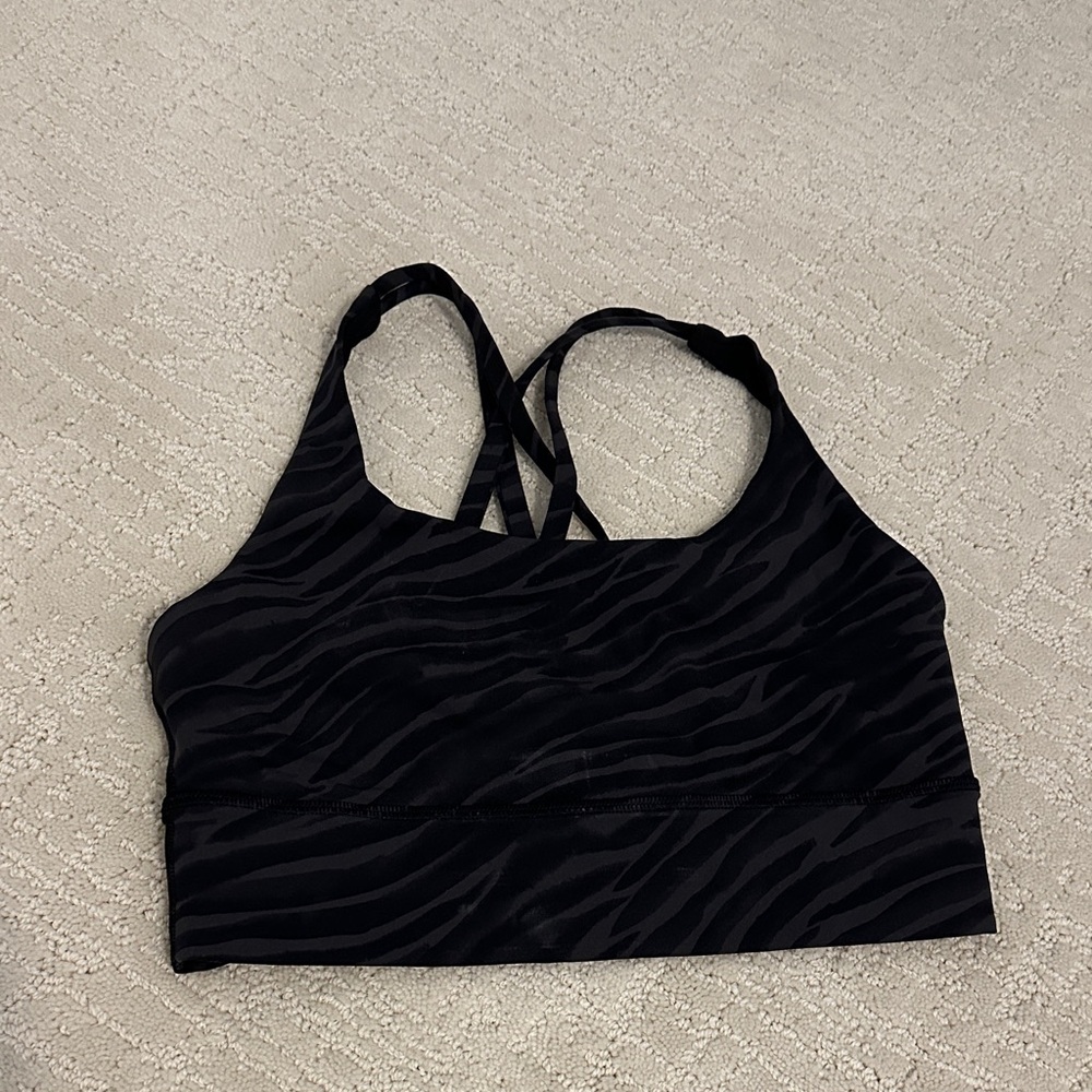 lululemon athletica Black Zebra Print Sports Bra
